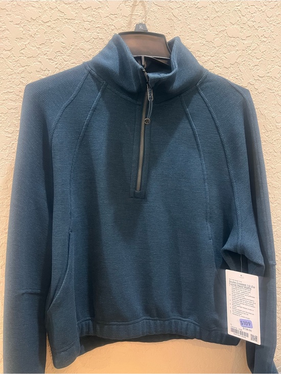 lululemon athletica Other - lululemon athletica Women's Half-Zip Scuba Cropped Funnel Neck Waffle size:L
